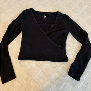 Black long sleeve top